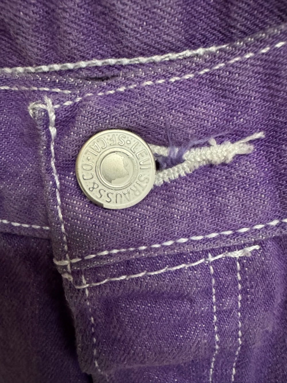 Levi's Men’s 501 Original Fit Purple Jeans - Picture 4 of 14